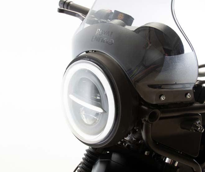 Phare Avant LED 7 Pouces Moto Avec Halo DRL - Compatible Royal Enfield Himalayan - Feux Jour Et Nuit