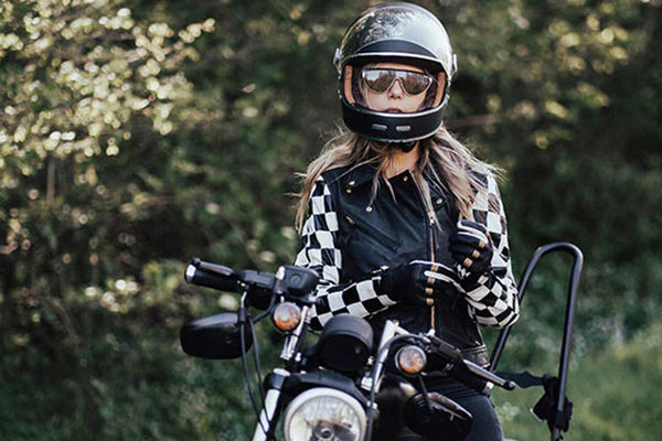Women's Motorcycle Equipment: Eudoxie Jackets and Gloves, for optimal safety.