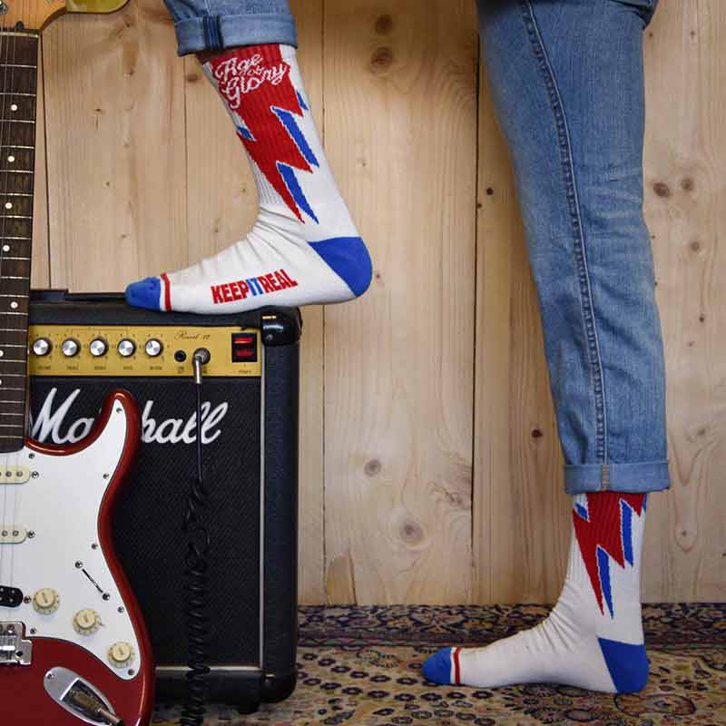 Chaussettes homme blanc casse Age of Glory. Blackpines.fr
