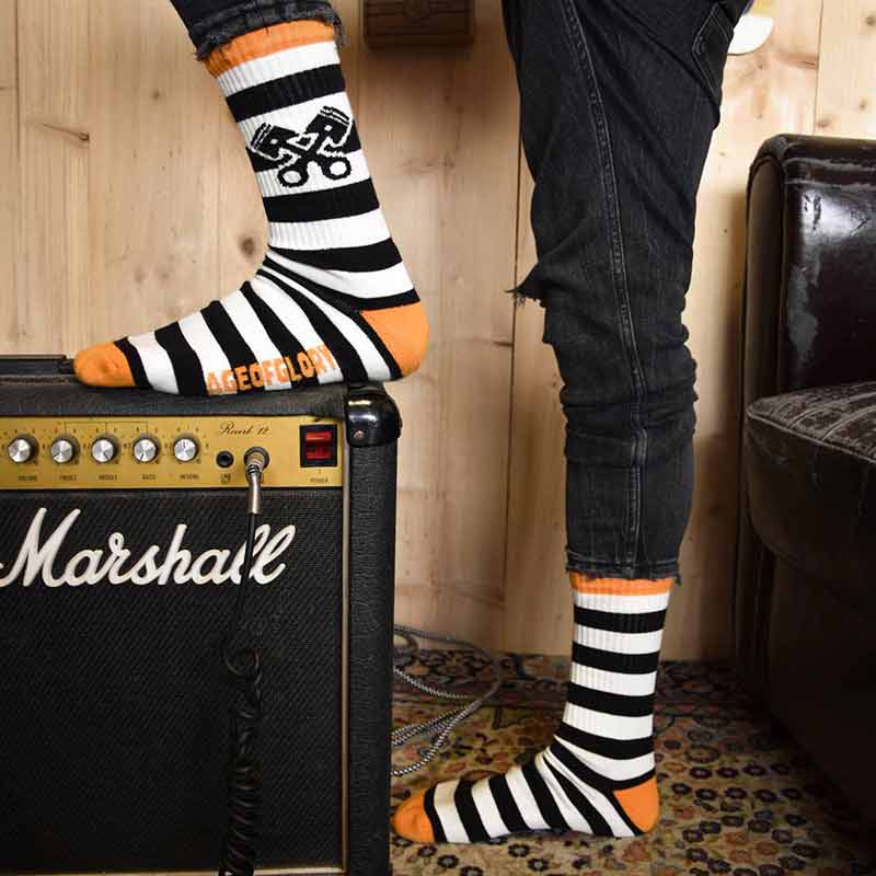 Chaussettes homme rayées Stripes Age of Glory. Blackpines.fr
