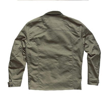 Age Of Glory : veste moto homologuée AA Craftsman couleur olive, dos.