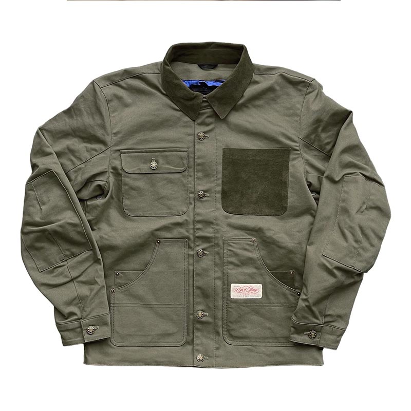 Age Of Glory : veste moto homologuée AA Craftsman couleur olive.