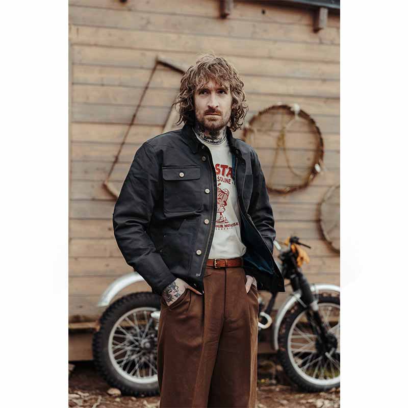 Veste moto noire Craftsman Age of Glory. Blackpines.fr