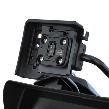 Adaptateur Wunderlich Plug & Ride pour Garmin zūmo XT2/XT3 sur support de navigation BMW d’origine.