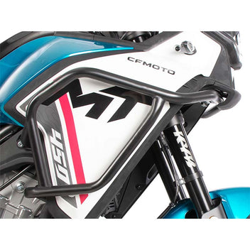 Crash bars reservoir moto noir CFMOTO 450MT Hepco & Becker. Blackpines.fr
