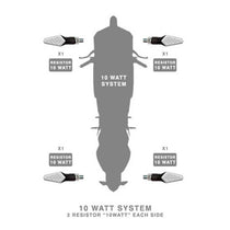 Résistance 10W clignotants LED moto Barracuda. Blackpines.fr