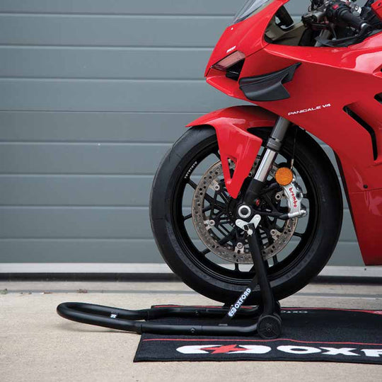 Oxford Bike Dock Motorcycle Wheel Chock – Front Paddock Stand (OX288)