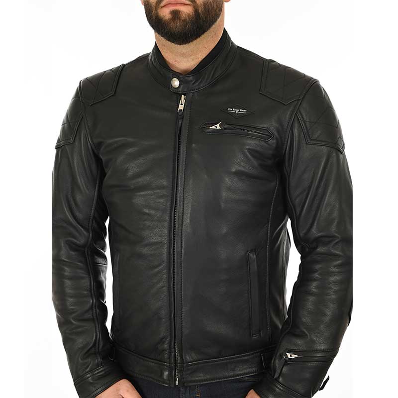 Blouson moto cuir homme Race The Royal Racer. Blackpines.fr