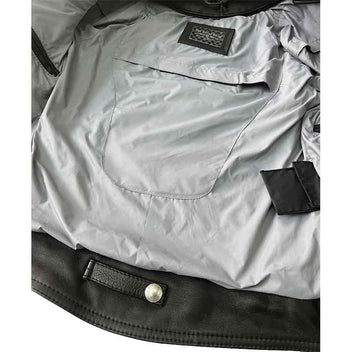 Poche protection dorsale pour blouson moto cuir Race The Royal Racer. Blackpines.fr