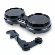 Mini boîtier compteur alu CNC et support acier thermolaqué Bonvent Motorbikes pour Triumph.