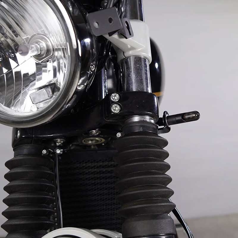 Supports clignotants avant pour Royal Enfield Bonvent Motorbikes. Blackpines.fr