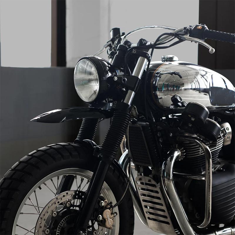 Support de compteur déporté Bonvent Motorbikes pour Royal Enfield Interceptor 650 et Continental GT650.