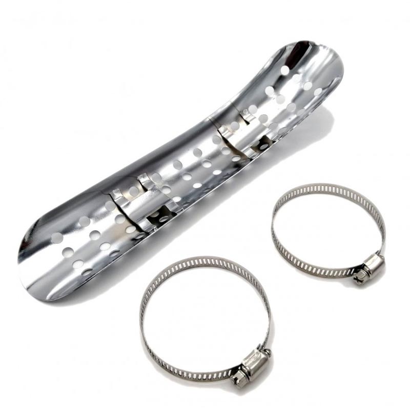 Pare chaleur échappement chrome Brazoline. Blackpines.fr