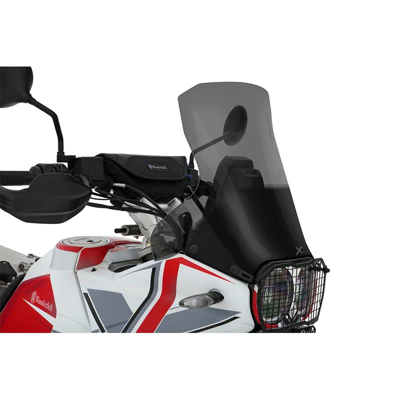 Bulle moto Marathon Wunderlich pour Ducati DesertX Rally. Blackpines.fr