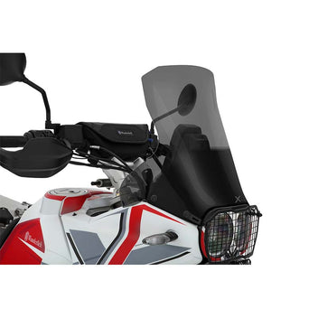 Bulle moto Marathon Wunderlich pour Ducati DesertX Rally. Blackpines.fr