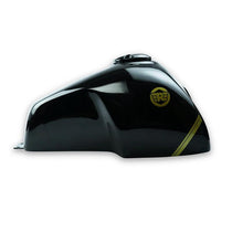 Cache réservoir Bonvent Motorbikes pour Interceptor et Bear 650 Royal Enfield, gelcoat noir brut.