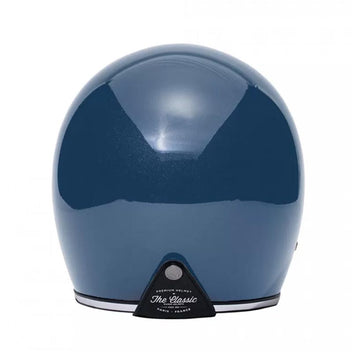 Casque jet vintage The Classic bleu interieur rouge Marko. Blackpines.fr