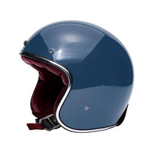 Casque jet vintage The Classic bleu interieur rouge Marko. Blackpines.fr