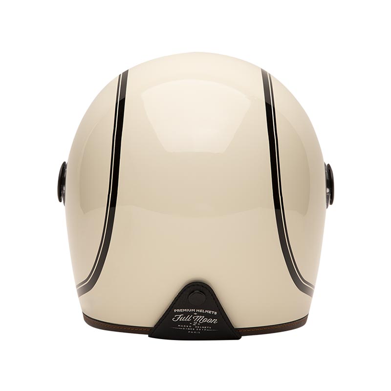 Casque integral moto Full Moon 2 creme et noir de Marko Helmets. Blackpines.fr