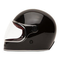 Casque moto integral Full Moon 2 noir avec interieur rouge Marko Helmets. Blackpines.fr