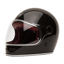 Casque moto integral Full Moon 2 noir avec interieur rouge Marko Helmets. Blackpines.fr