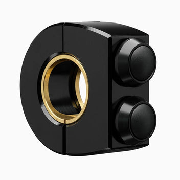 Commodo noir Motogadget Mo.Switch Plain avec deux boutons-poussoirs noirs.