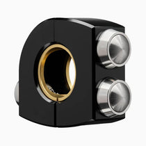Commodo noir Motogadget Mo.Switch Plain avec trois boutons-poussoirs argent.