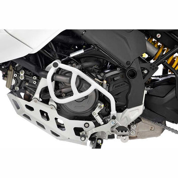 Pare-carter blanc moteur gauche Wunderlich pour Ducati DesertX. Blackpines.fr