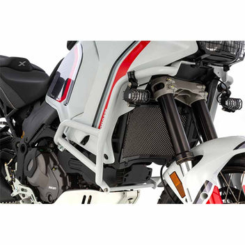 Crash bar blanc Wunderlich pour Ducati DesertX standard. Blackpines.fr