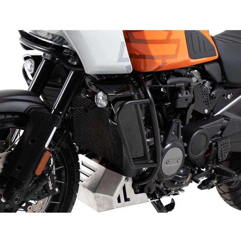 Crash bar moteur noir gauche Hepco & Becker pour Harley-Davidson Pan America 1250/ST.