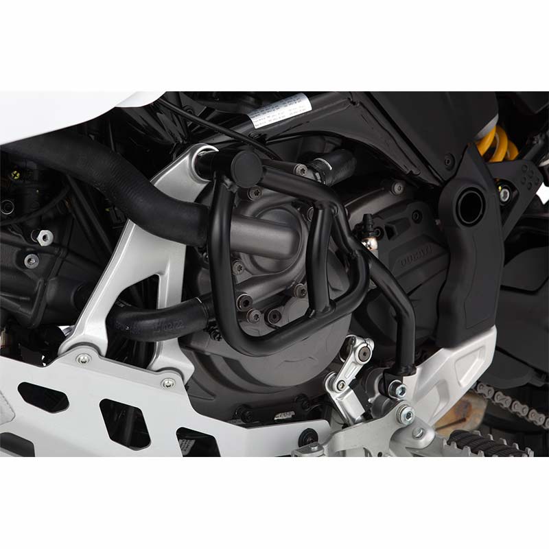 Pare-carter moteur gauche noir Wunderlich pour Ducati DesertX. Blackpines.fr