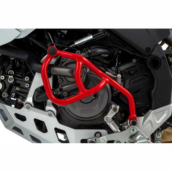 Pare-carter rouge moteur gauche Wunderlich pour Ducati DesertX. Blackpines.fr
