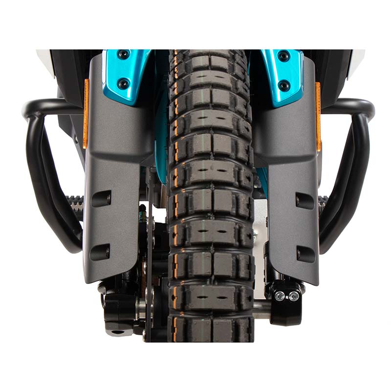 Barres de protection moteur noires Hepco & Becker pour CFMOTO 450MT. Blackpines.fr
