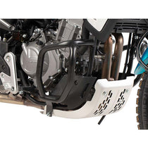 Barres de protection moteur noires Hepco & Becker pour CFMOTO 450MT. Blackpines.fr