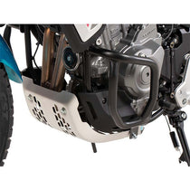 Barres de protection moteur noires Hepco & Becker pour CFMOTO 450MT. Blackpines.fr