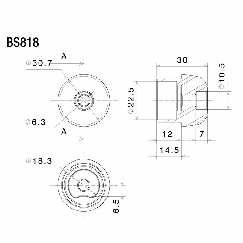 Kit de montage rétroviseur BS818B Rizoma. Blackpines.fr