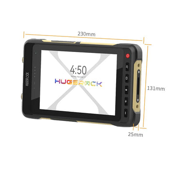 Dimensions de la tablette GPS Offroad X70 RALLY Hugerock.