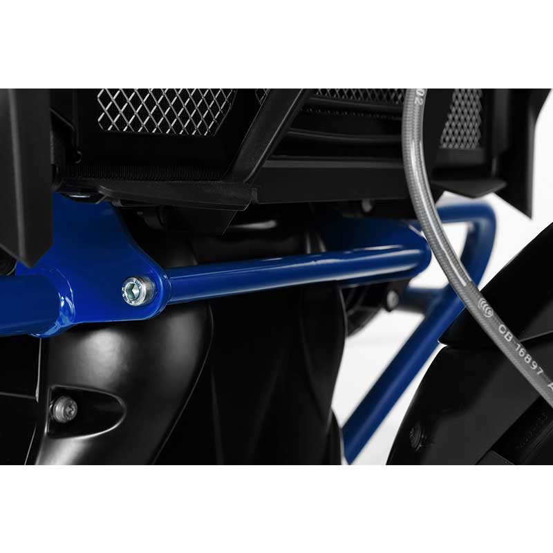 Entretoise pour arceaux de protection moteur Wunderlich couleur bleue. Blackpines.fr