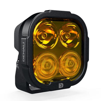 feu additionnel moto LED ambre Denali DL4. Blackpines.fr