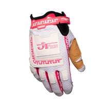 Gant mx JT Racing USA LIFE-LINE blanc et rose dessus.