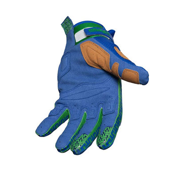 Gant mx JT Racing USA LIFE-LINE bleu et vert paume.