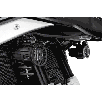 Grilles de protection pour phares additionnels LED NANO BMW R1300GS. Blackpines.fr