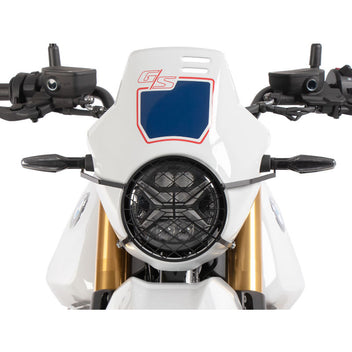 Grille de protection noire Hepco & Becker pour phare moto BMW R12GS.