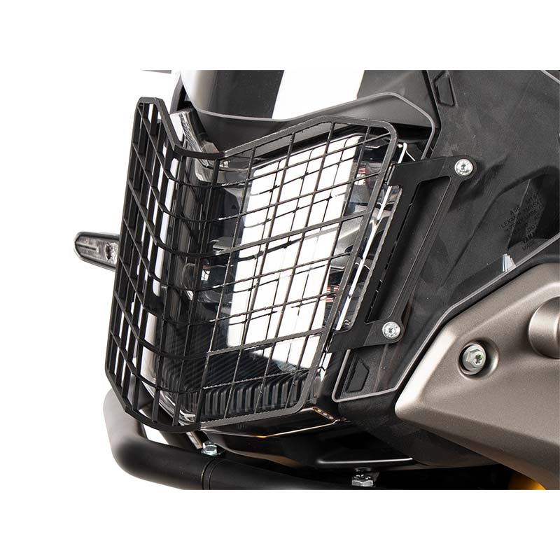 Grille noire Hepco & Becker.pour protection de phare moto Yamaha Ténéré 700.