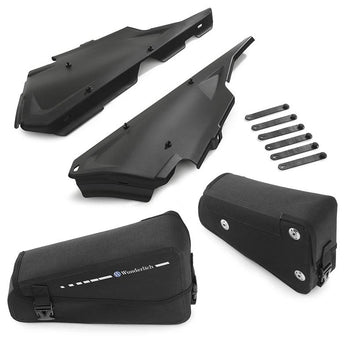 Kit carenages de cadre plus sacoches laterales Wunderlich pour BMW GS. Blackpines.fr