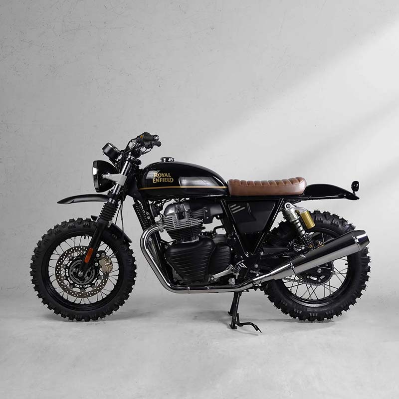 Kit Desert Scrambler marron Bonvent Motorbikes pour Royal Enfield 650. Blackpines.fr