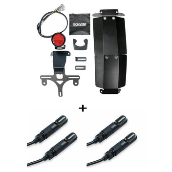 Kit mini-feu arrière LED avec deux paires de clignotants Neo Scrambler Bonvent pour Royal Enfield Bear 650.