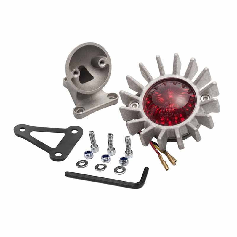 Kit feu arrière moto LED BIG FIN Shot Blast Motone Customs. Blackpines.fr