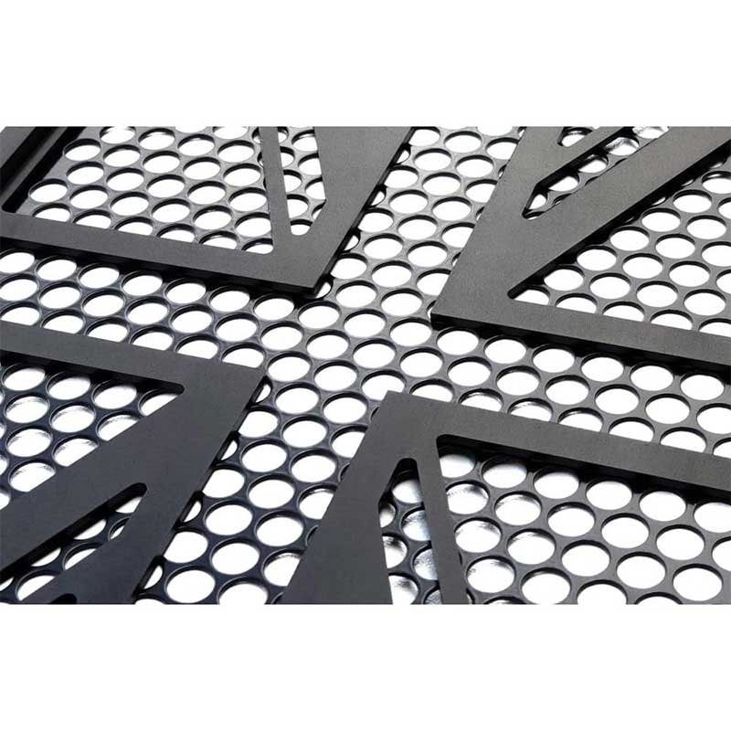 Grille radiateur Union Jack Motone Customs. Blackpines.fr
