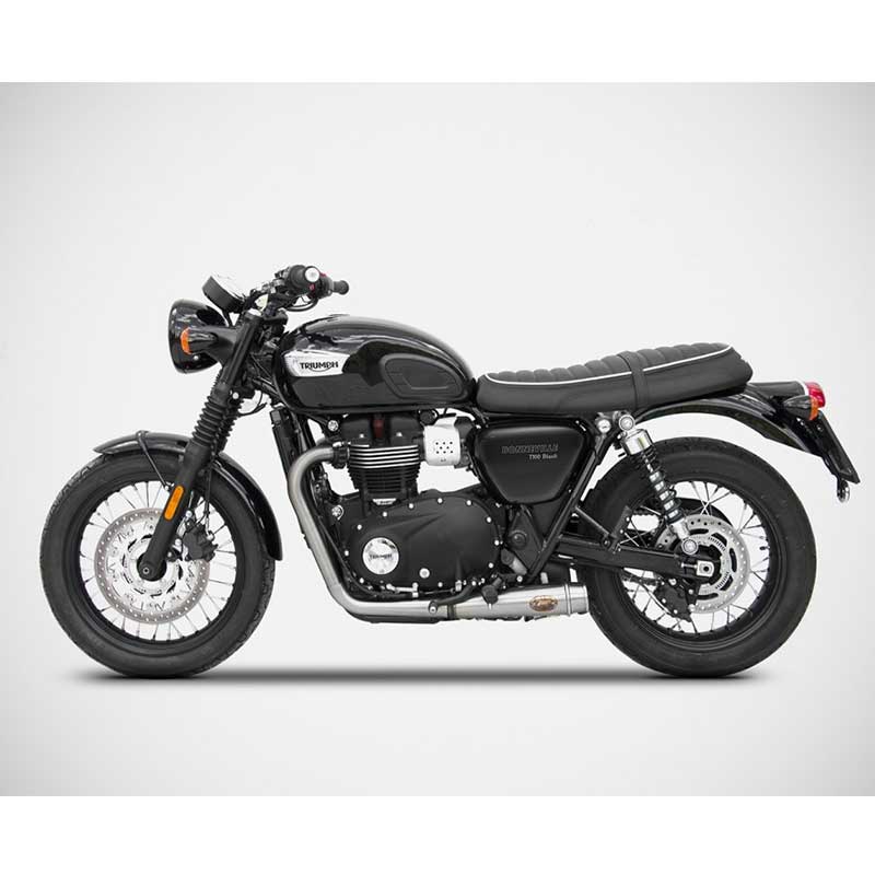 Ligne echappement court Zard pour Triumph Bonneville. Blackpines.fr